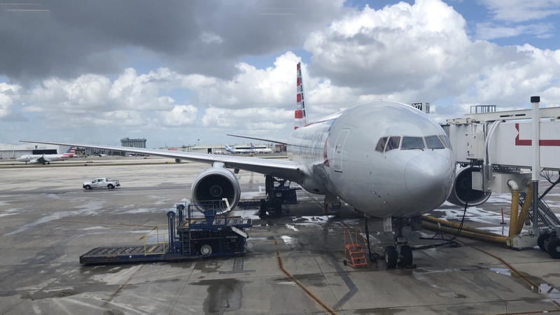 Just liked the sky as I was about to board this 777 at MIA.